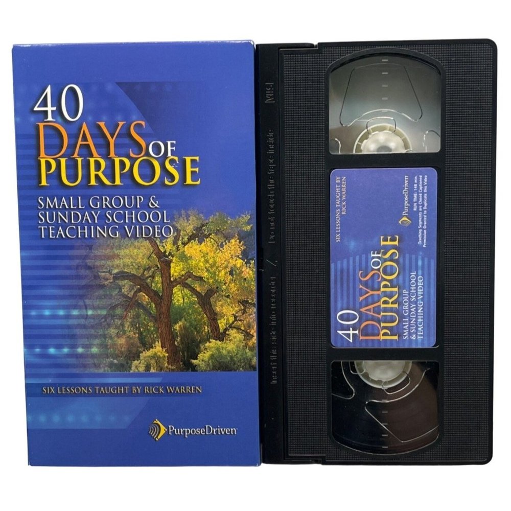 40 Days of Purpose Rick Warren VHS Small Group Sunday School Teaching Video